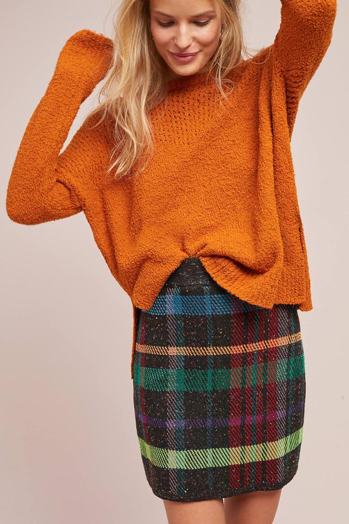 Cecilia Prado Textured Plaid Mini Skirt