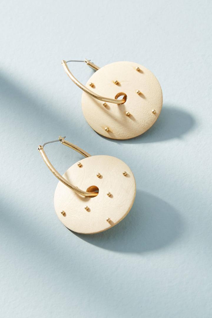 Anthropologie Wagon Wheel Hoop Earrings