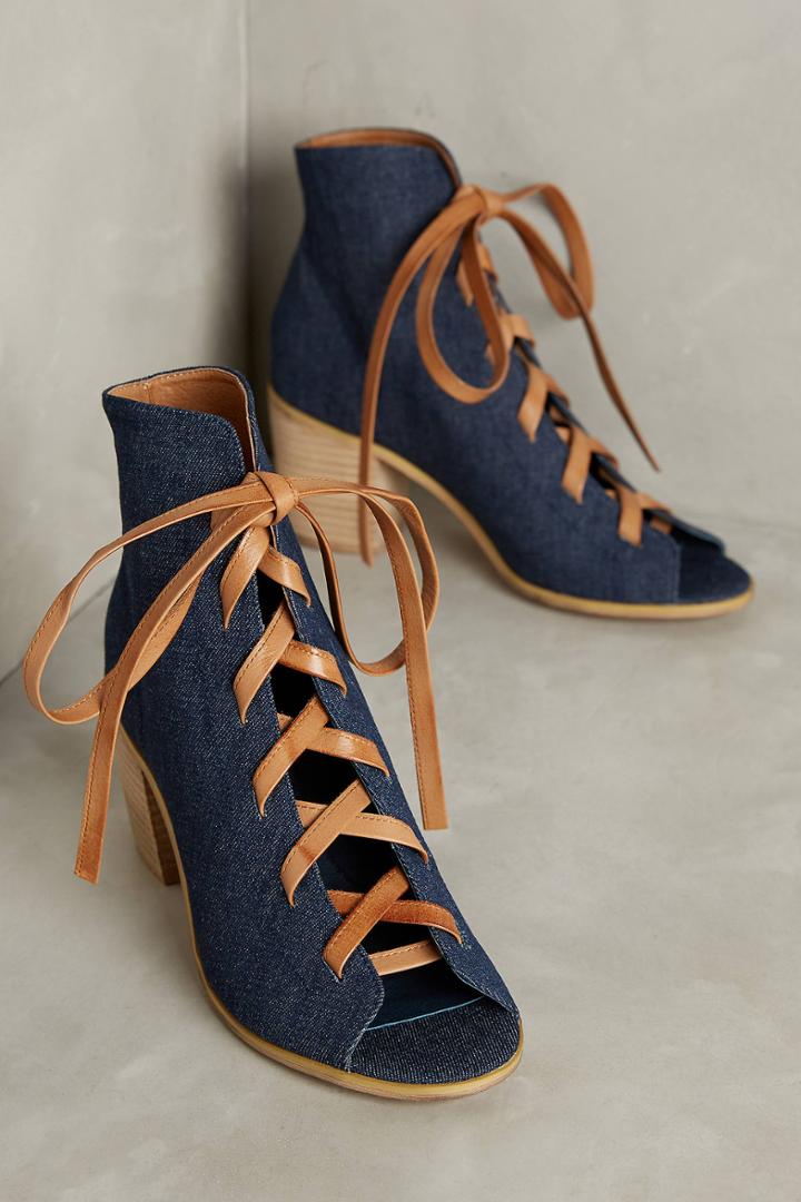 Silent D Denim Lace-up Shooties