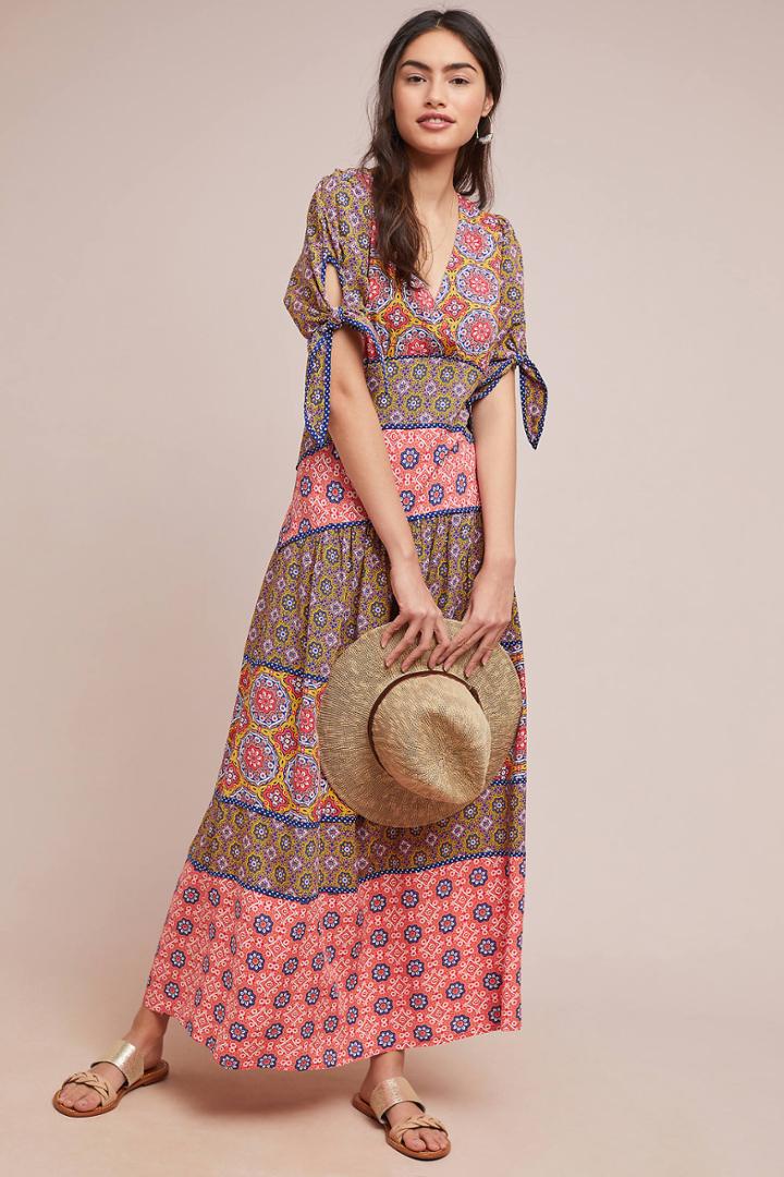 Maeve Eder Tiered Maxi Dress