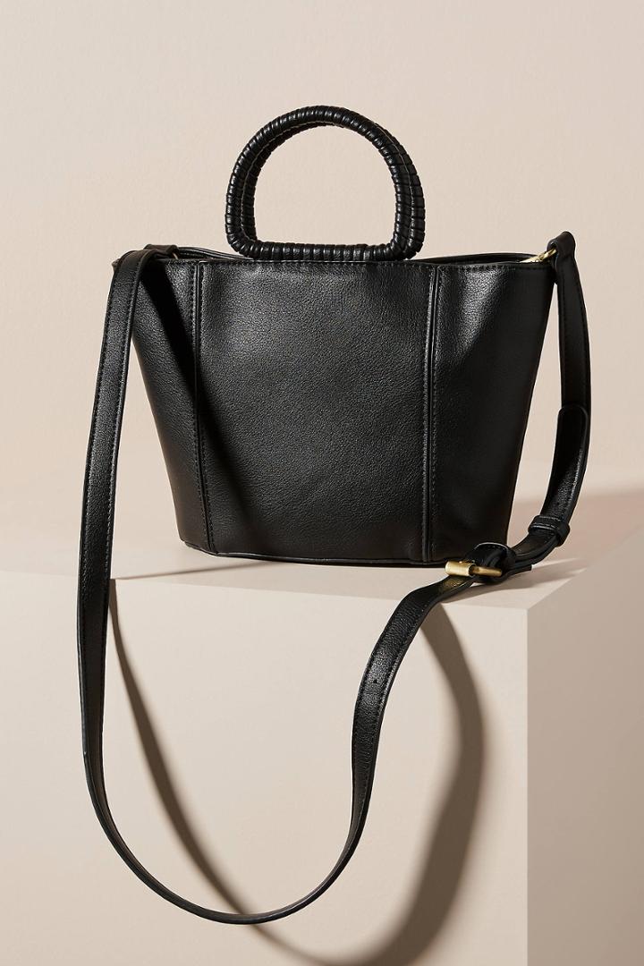 Anthropologie Kirstie Wrapped Handle Bucket Bag