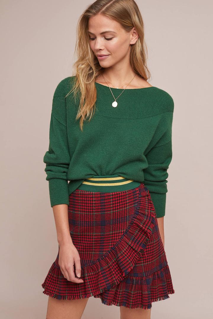 J.o.a. Alexa Plaid Mini Skirt