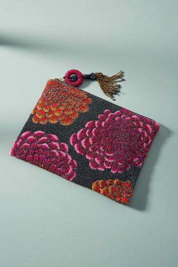 Anthropologie Primula Beaded Pouch