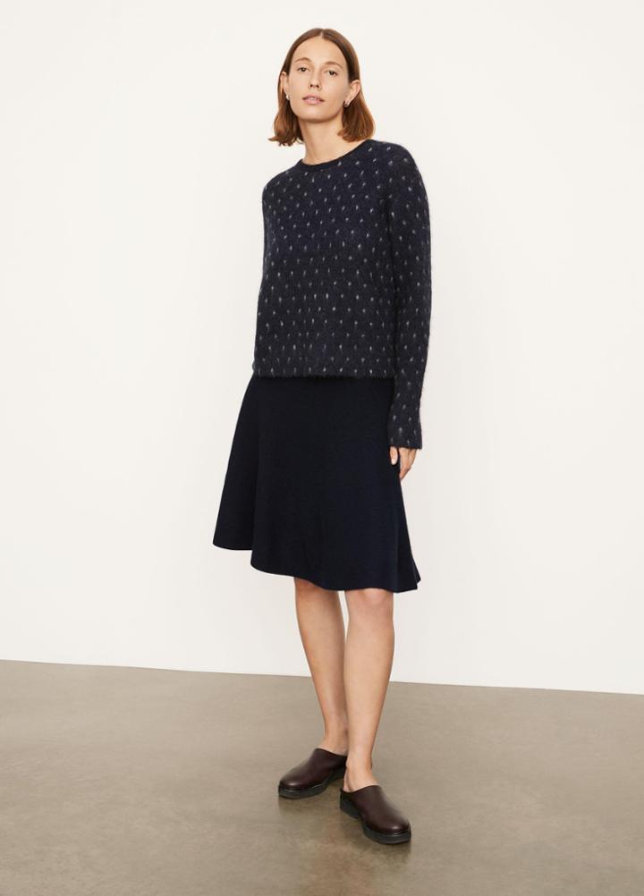 Vince Starry Dot Jacquard Crew Neck
