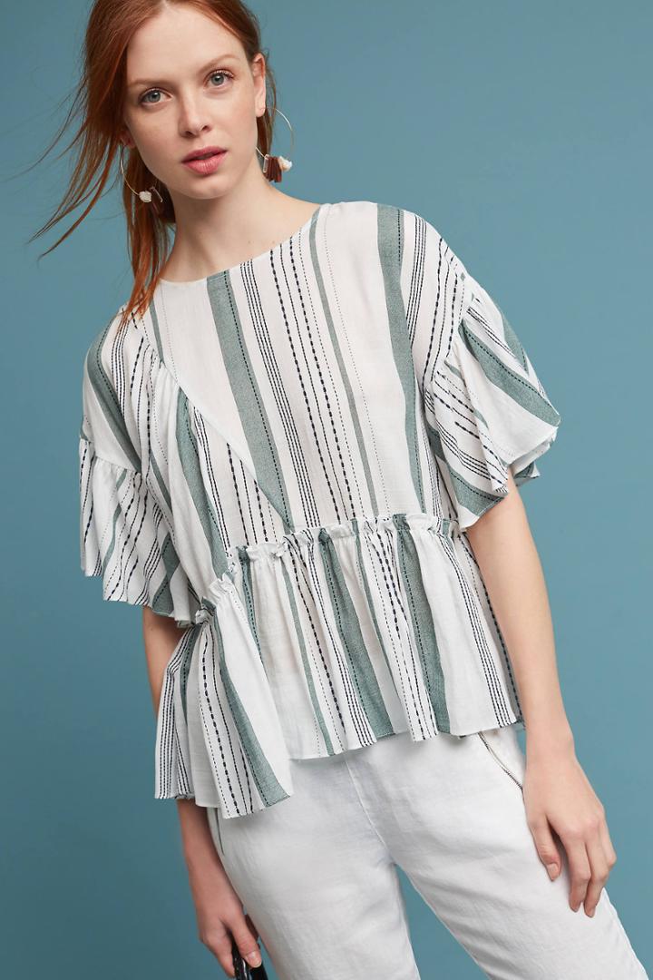 Moon River Aurelie Striped Top