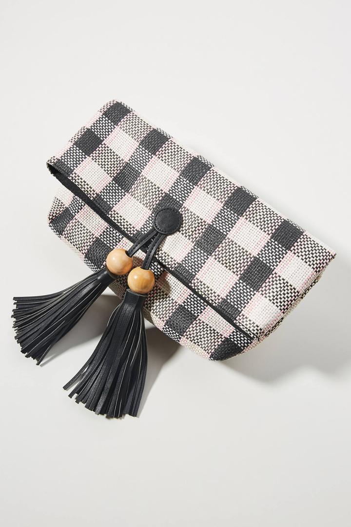 Anthropologie Melanie Tasseled Foldover Clutch