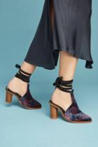 Matt Bernson Velvet Ankle-wrap Heels