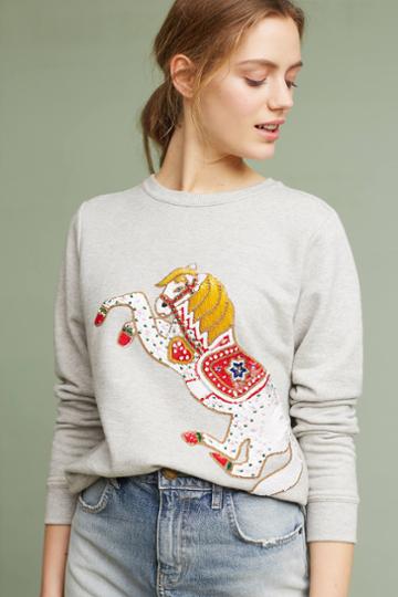 Uzma Bozai Embellished Equine Sweatshirt