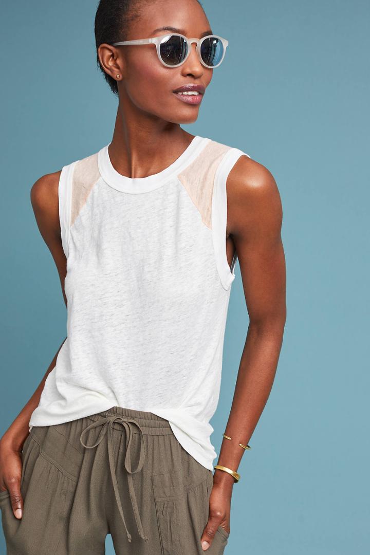Stateside Varsity Linen Tank
