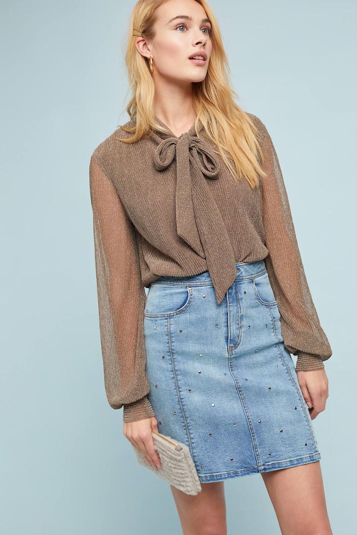 Steele Studded Denim Skirt