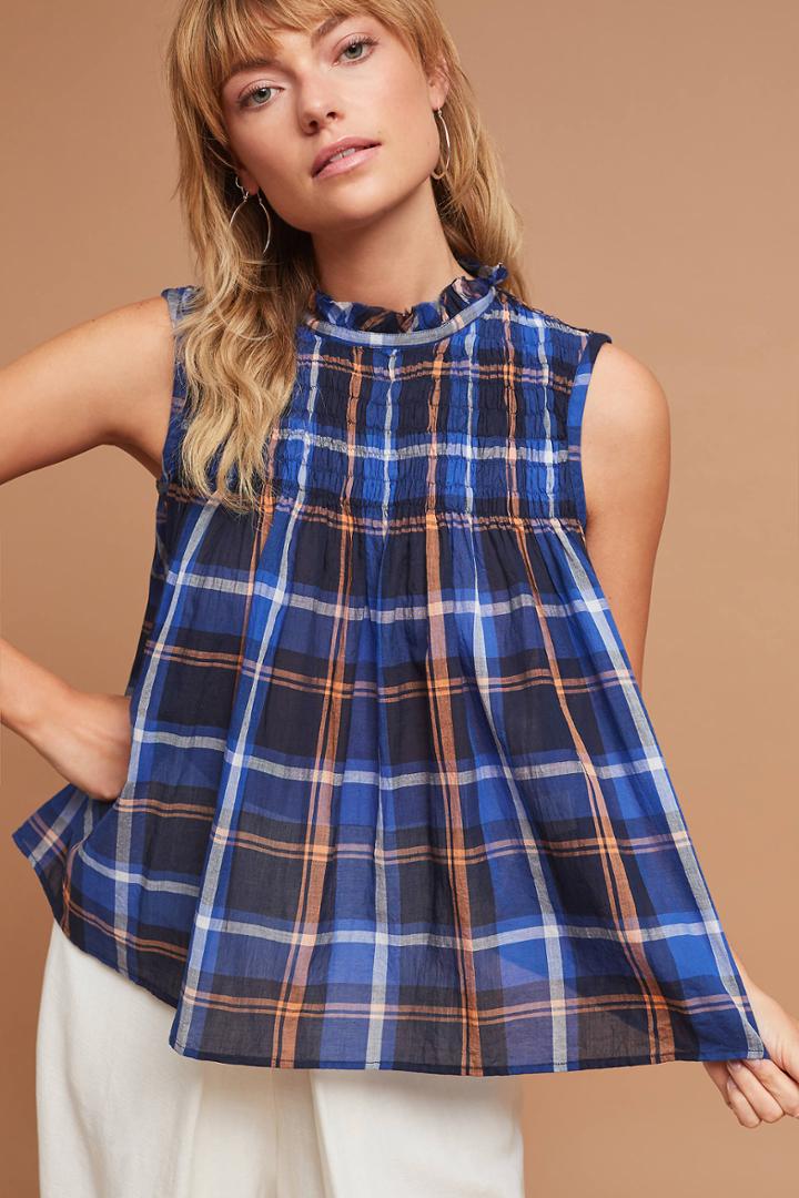 Ne Quittez Pas Carmen Plaid Tank