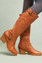 Anthropologie Buckled Riding Boots