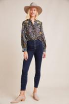 Pilcro And The Letterpress Pilcro High-rise Button-fly Skinny Jeans