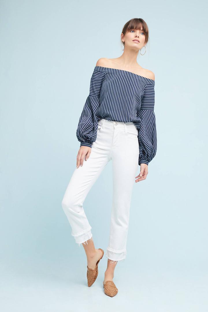 3x1 Nyc W3 High Ground Cropped Fringe Jeans