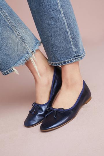 Pyramides Metallic Ballet Flats