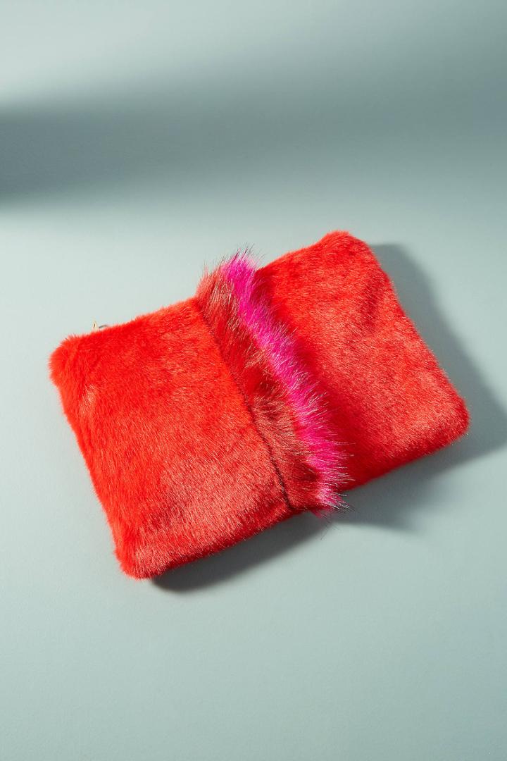 Anthropologie Ronda Faux Fur Pouch