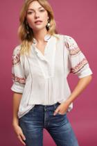 Akemi + Kin Embroidered High-neck Blouse