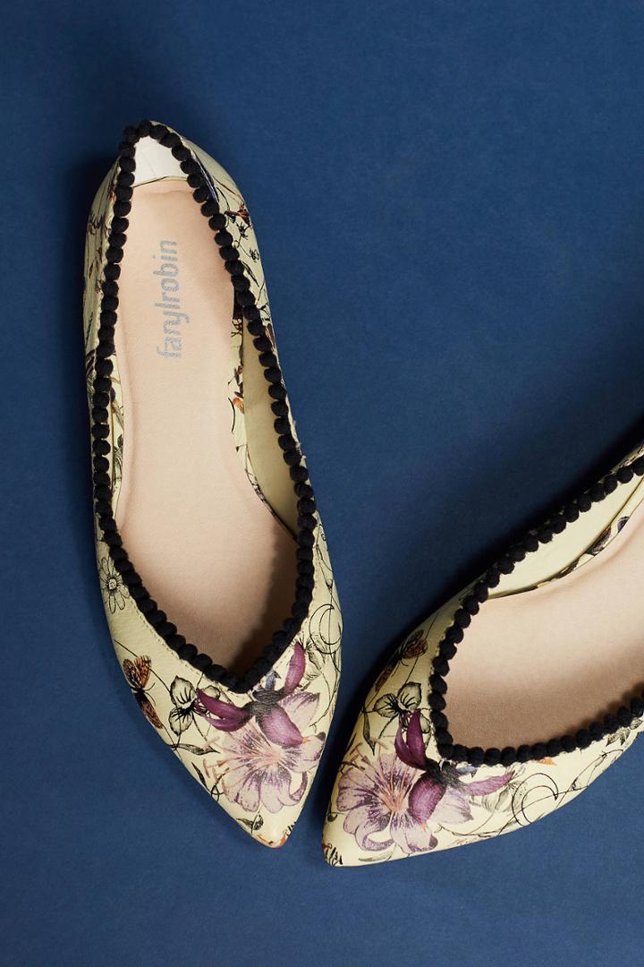 Farylrobin Pom-trimmed Ballet Flats