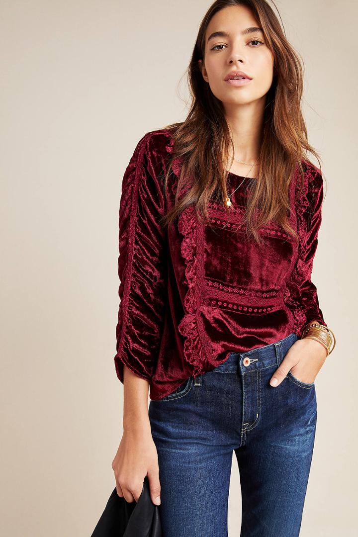 Seen Worn Kept Artemia Velvet Blouse