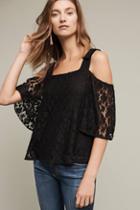 Sunday In Brooklyn Bowed Open-shoulder Lace Top