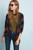 Ottod'ame Sparkly Plaid Cardigan