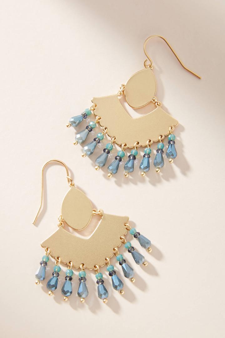 Anthropologie Chrissi Fringed Drop Earrings