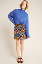 Maeve Zig-zag Sequined Mini Skirt