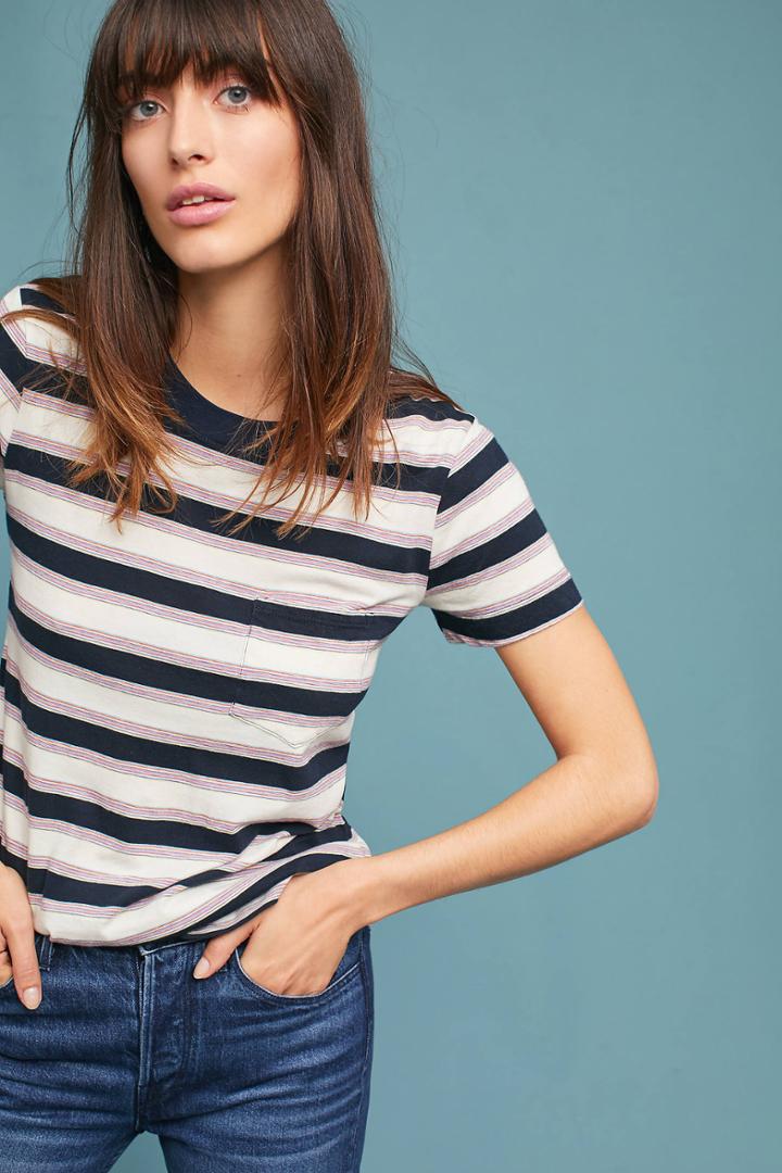 Stateside Contrast Striped Tee