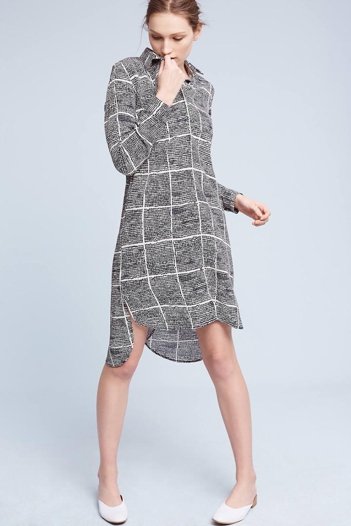 Rinku Dalamal Gridway Crepe Shirtdress