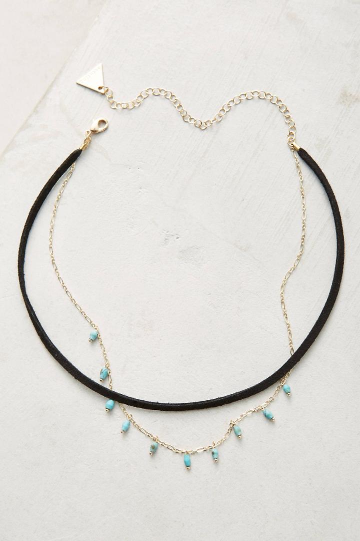 Serefina Suede Layered Choker Necklace