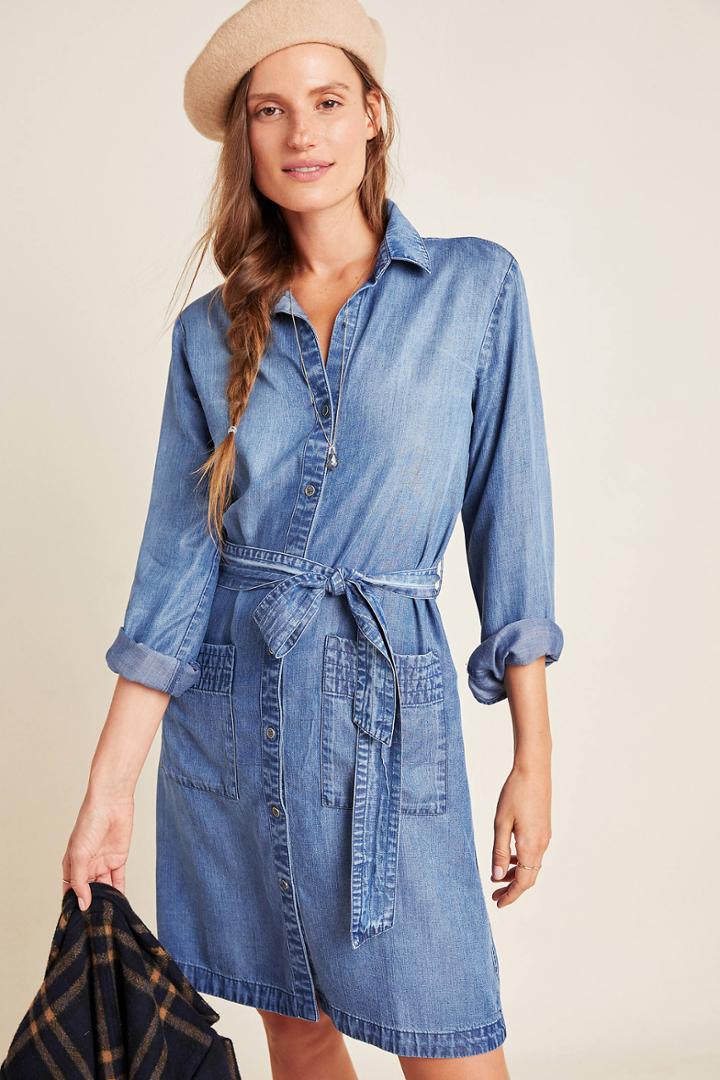 Cloth & Stone Celia Chambray Shirtdress