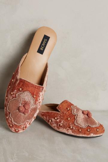 Anthropologie Saachi Charlise Applique Slides