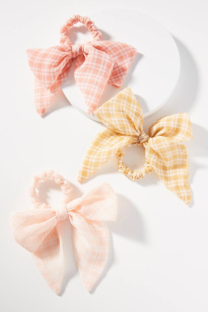 Anthropologie Carlin Bow Ponytail Holder Set