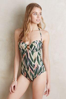 Adriana Degreas Araruta Maillot Green Motif