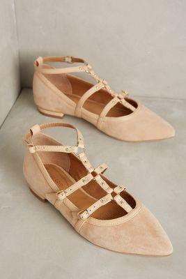 Corso Como Mince Flats Nude/nude Kid Suede/silk Nappa
