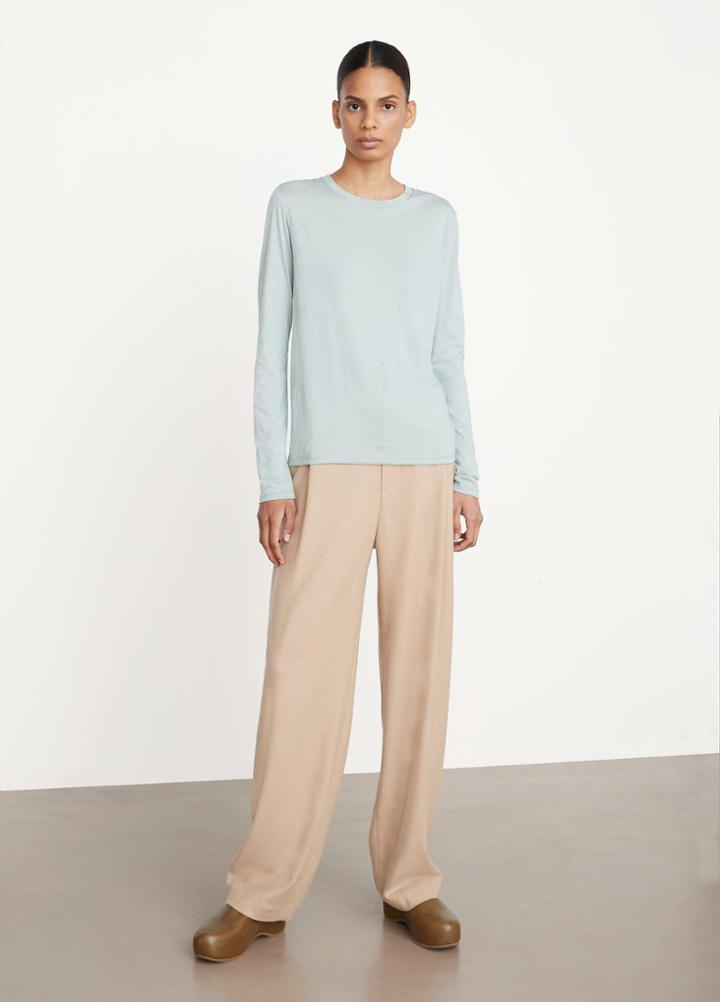 Vince Essential Pima Long Sleeve Crew Neck Shirt