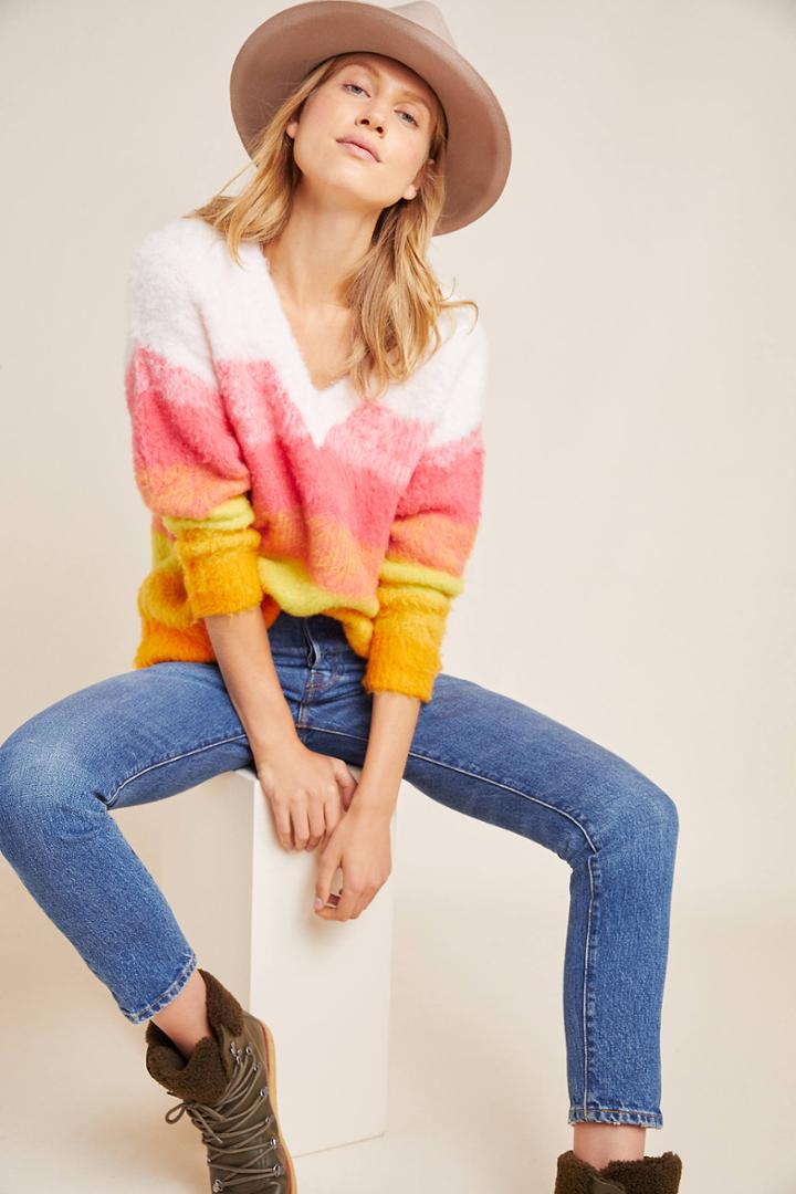 Anthropologie Simone Striped Sweater