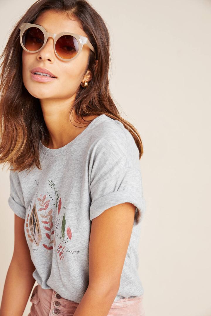 Anthropologie Botanical Graphic Tee