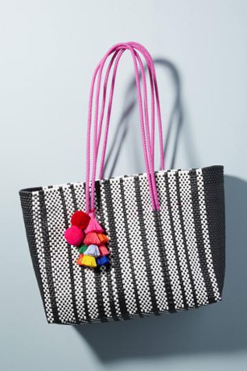 Boutique Mexico Tasseled Stella Market Tote Bag