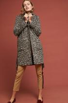 Cupcakes And Cashmere Leopard Knit Coat