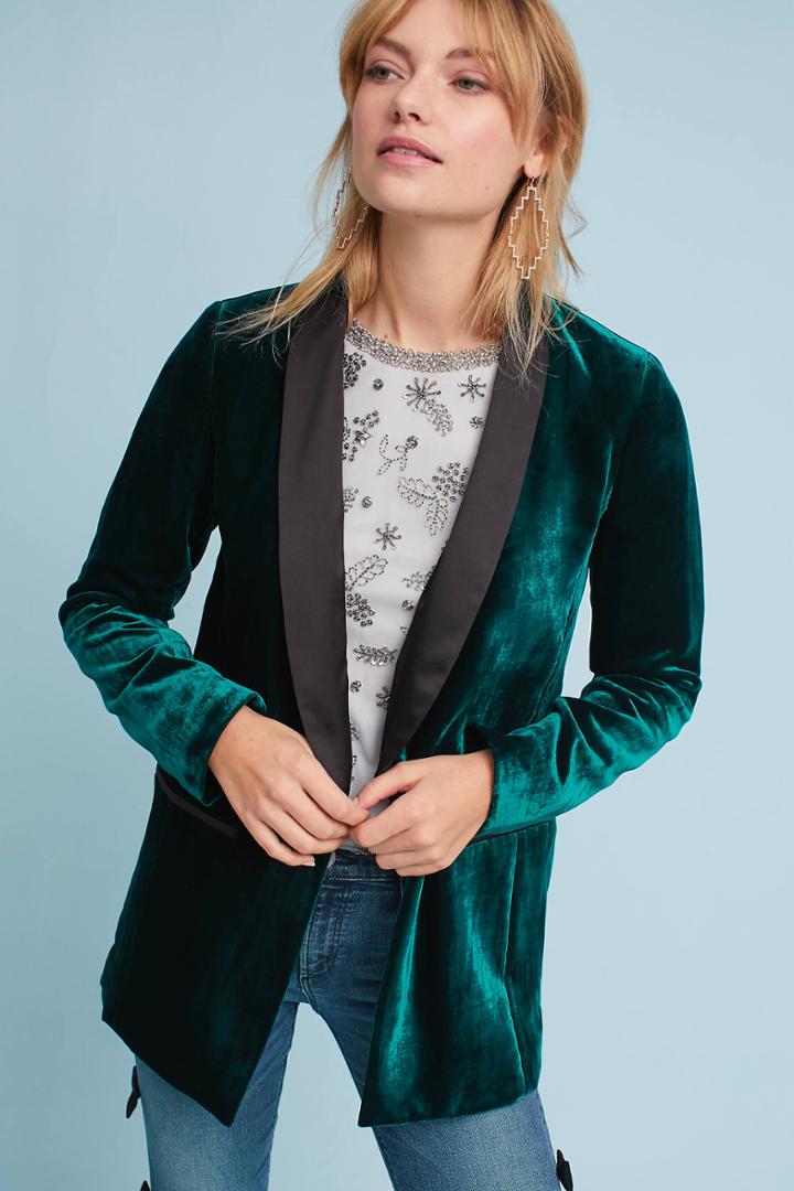 Cartonnier Velvet Tuxedo Blazer