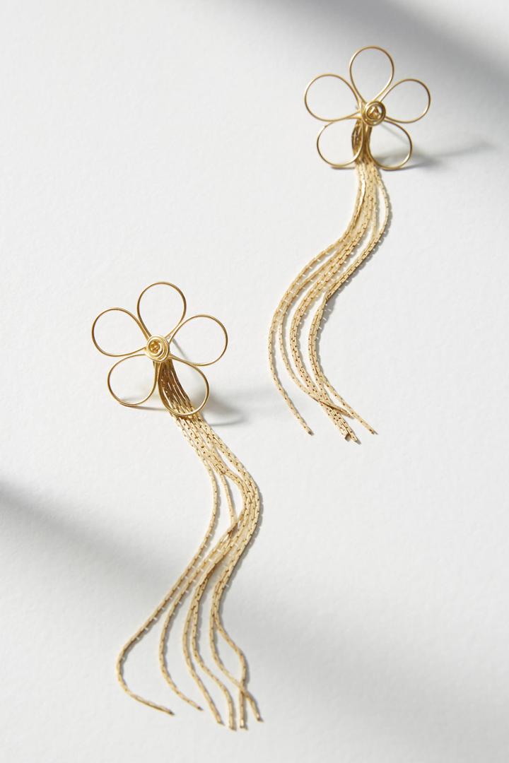 Anthropologie Darling Daisy Drop Earrings