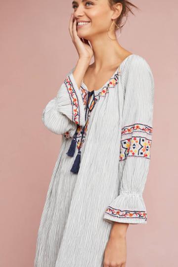 Laia Germain Embroidered Tunic Dress