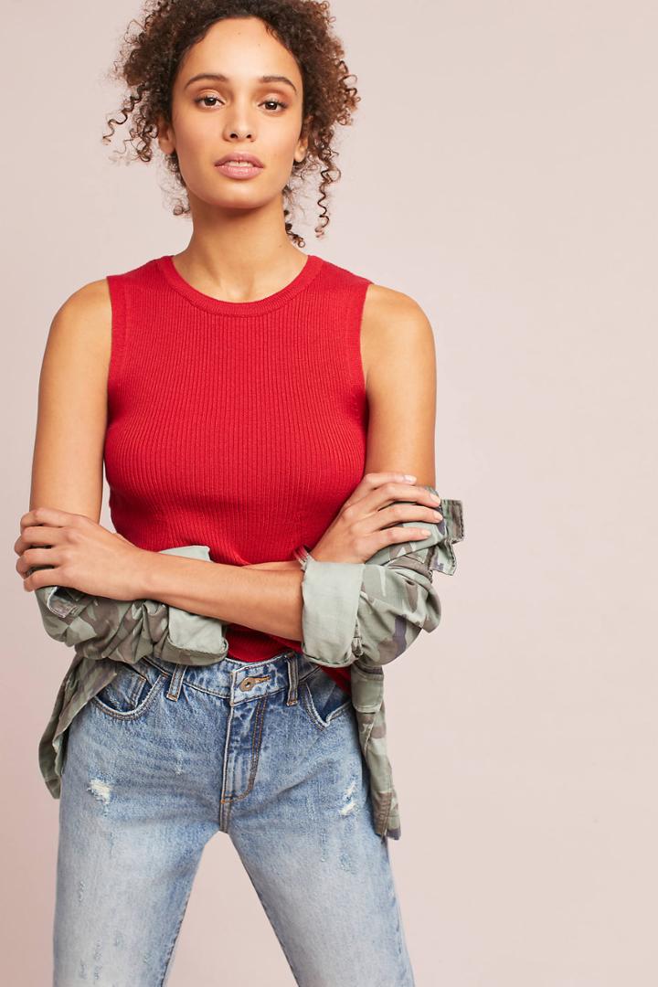 Maeve Ribbed Sweater Tank