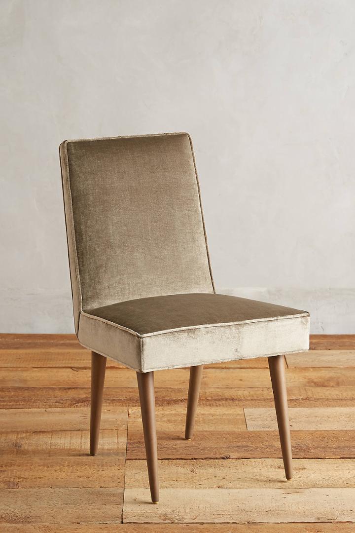 Anthropologie Slub Velvet Zolna Chair
