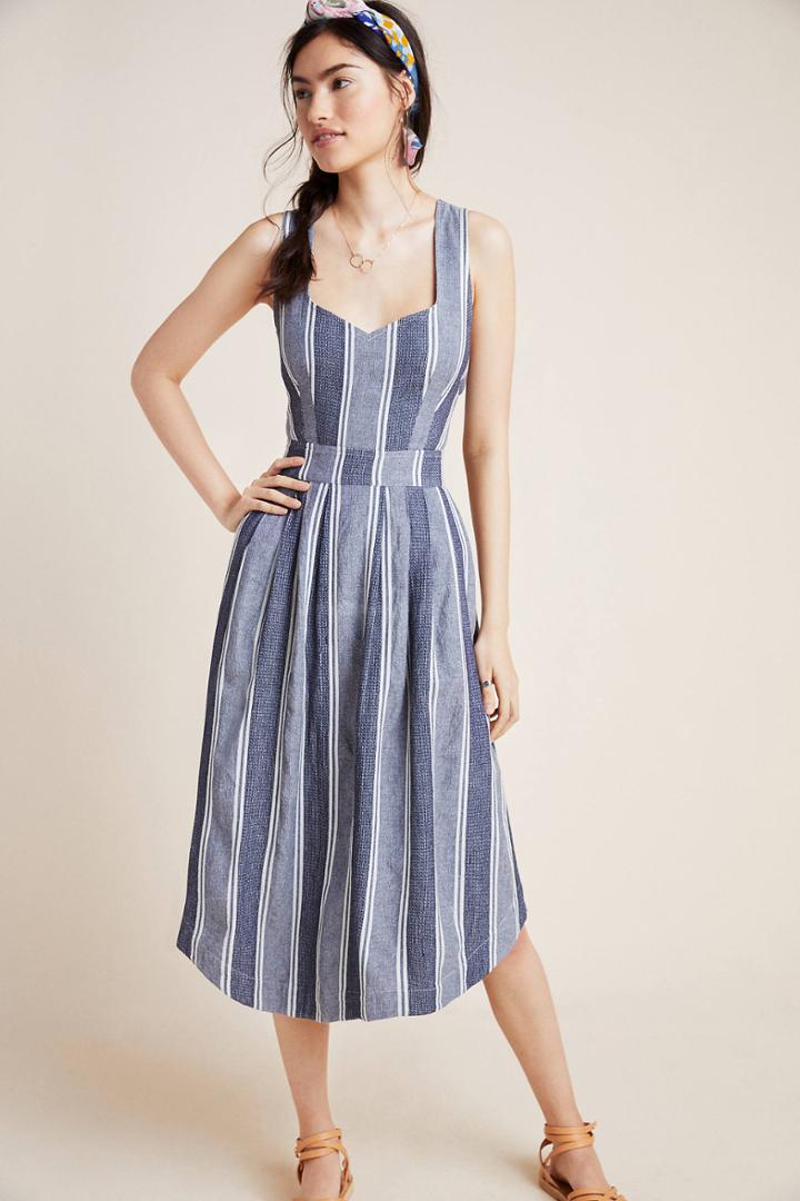 The Odells Polly Striped Midi Dress