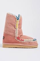 Mou Pink Faux Fur-lined Boots