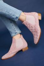 Anthropologie Floral Embossed Chelsea Boots