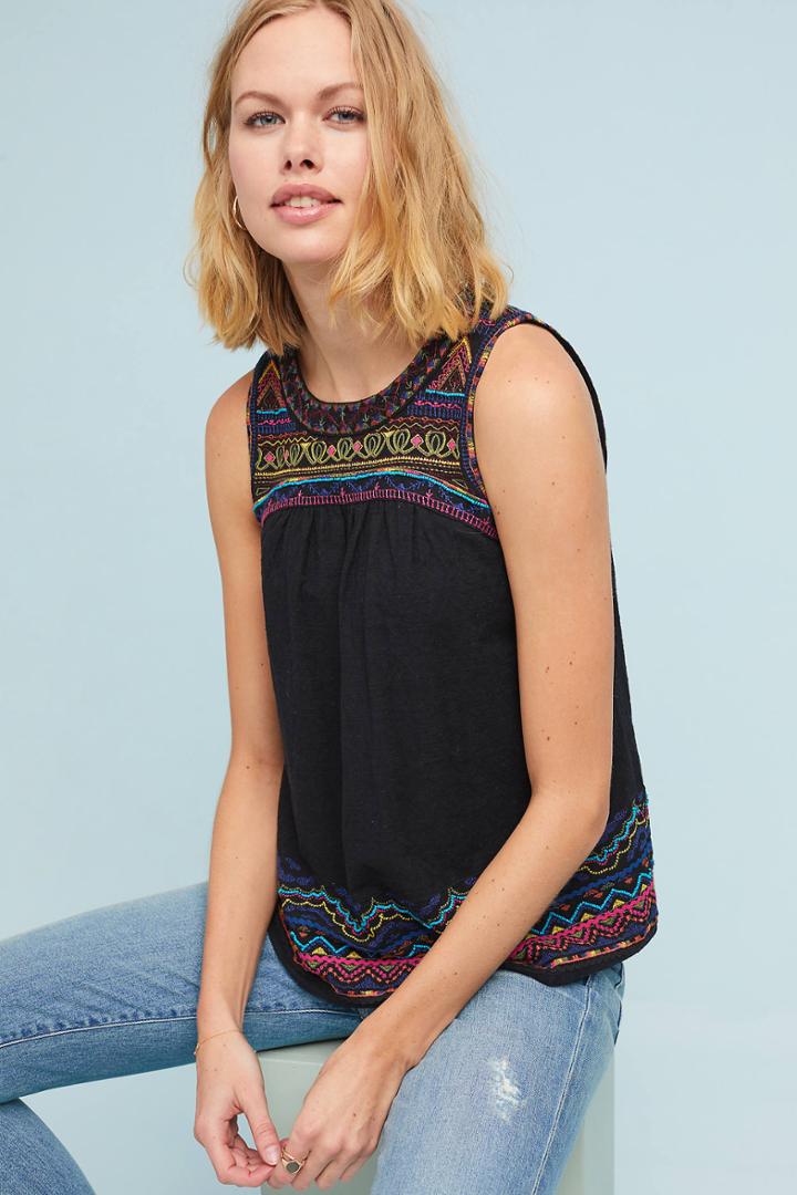 Akemi + Kin Mesa Embroidered Top
