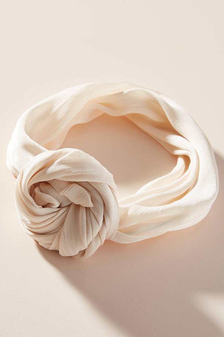 Anthropologie Bari Shimmer Rosette Headband